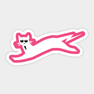 9 Lives Cat White Sticker